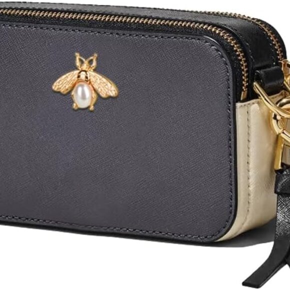 Small Leather Camera Crossbody Bag Women Trendy Compact Shoulder Purse - Picture 1 of 7